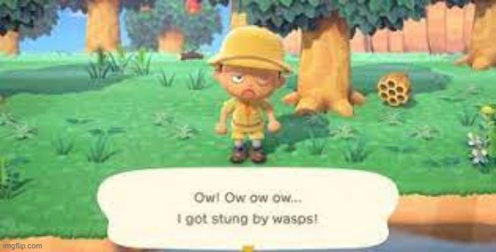 ow ow i got stung by wasps | image tagged in ow ow i got stung by wasps | made w/ Imgflip meme maker