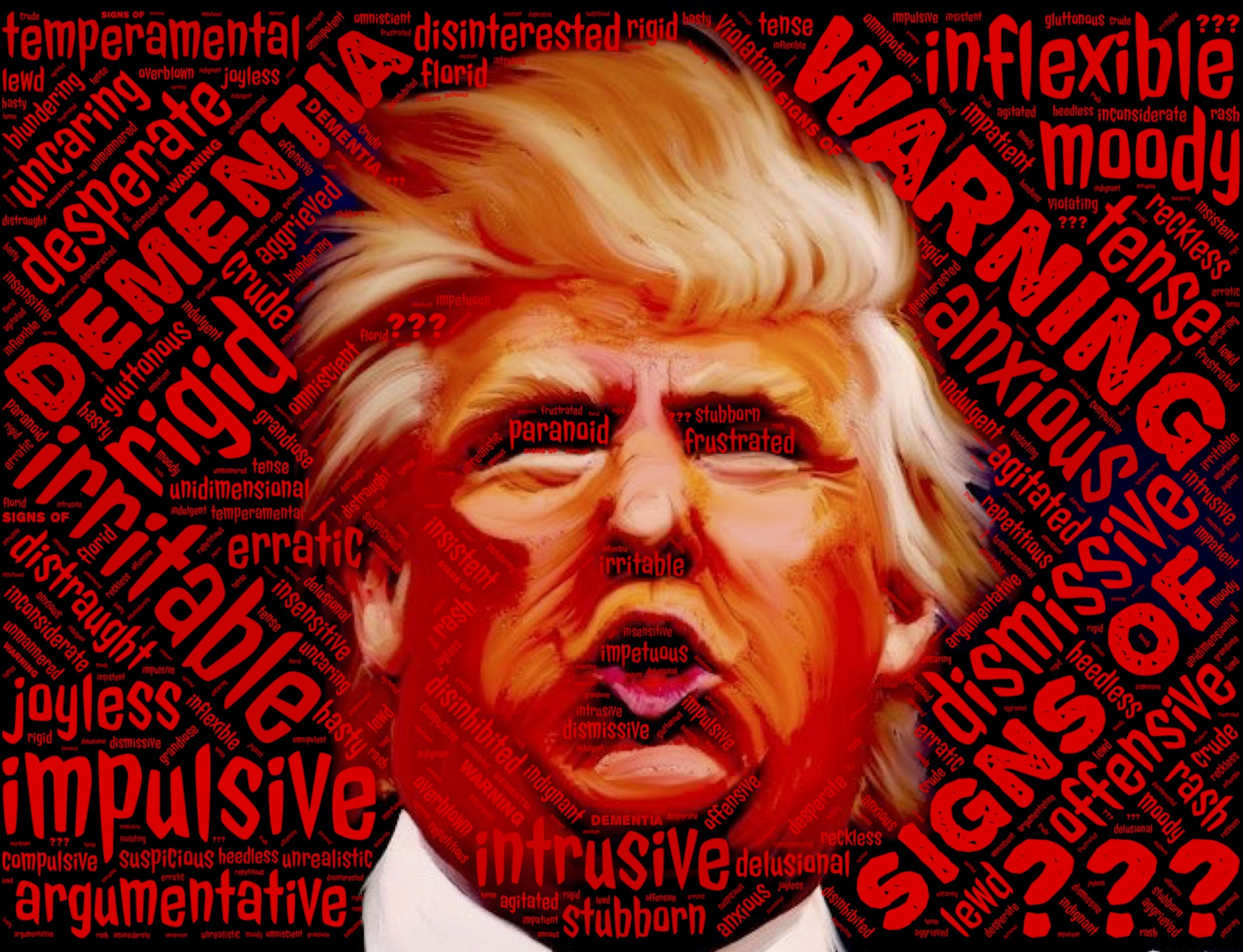 Trump psycho giant pic Blank Meme Template