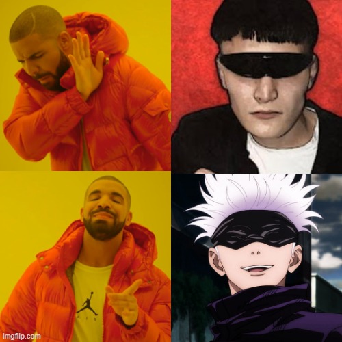 Gojo Is Better | image tagged in memes,drake hotline bling,anime | made w/ Imgflip meme maker