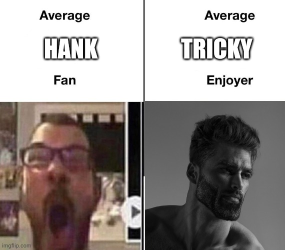 GİGACHAD MEME TEMPLATE / AVERAGE FAN VS AVERAGE ENJOYER (FULL HD) on Make a  GIF