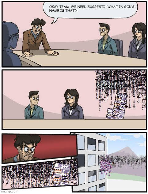 High Quality Boardroom meeting but missingno Blank Meme Template