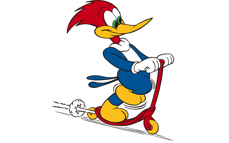 High Quality woody woodpecker on scooter Blank Meme Template