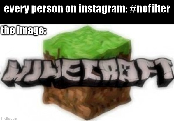 instagram meme | every person on instagram: #nofilter; the image: | image tagged in memes | made w/ Imgflip meme maker