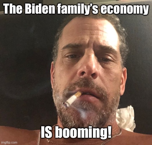 Hunter Biden | The Biden family’s economy IS booming! | image tagged in hunter biden | made w/ Imgflip meme maker