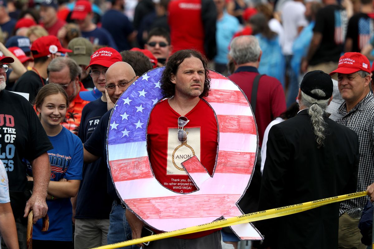 QAnon supporters gather in Texas Blank Meme Template