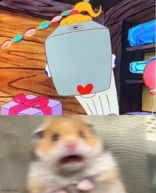 Sometimes Cartoon characters get a little *too* scary | image tagged in screaming hampster | made w/ Imgflip meme maker