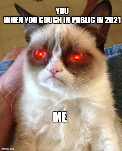 FRICK COVID | YOU

WHEN YOU COUGH IN PUBLIC IN 2021; ME | image tagged in memes,grumpy cat | made w/ Imgflip meme maker