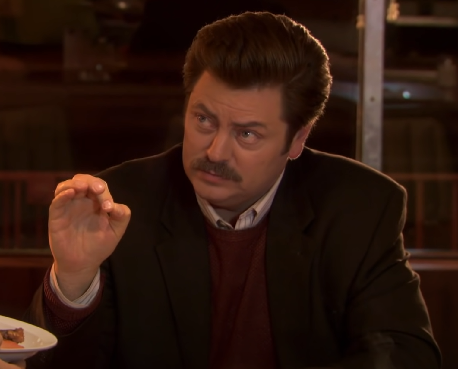 High Quality Ron Swanson - All the Bacon Blank Meme Template