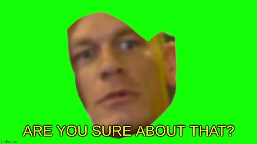 Are you sure about that? (Cena) | ARE YOU SURE ABOUT THAT? | image tagged in are you sure about that cena | made w/ Imgflip meme maker