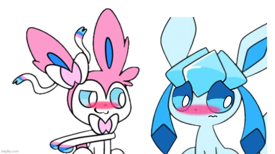 so this exists | image tagged in glaceon x sylveon | made w/ Imgflip meme maker