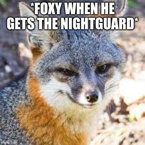 oof | *FOXY WHEN HE GETS THE NIGHTGUARD* | made w/ Imgflip meme maker