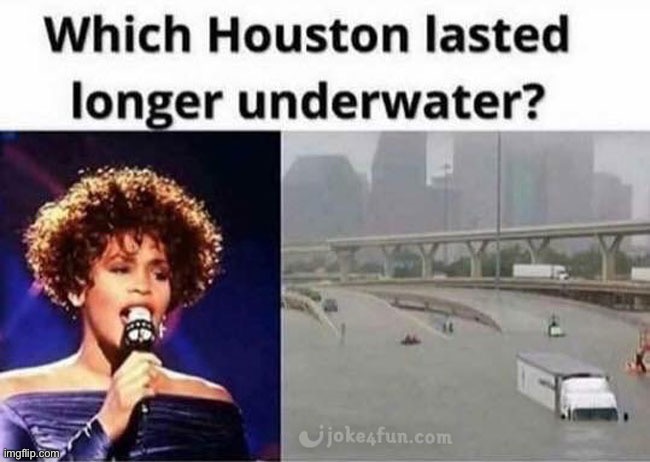 Gee I wonder | image tagged in memes,funny,dark humor,dead,whitney houston | made w/ Imgflip meme maker