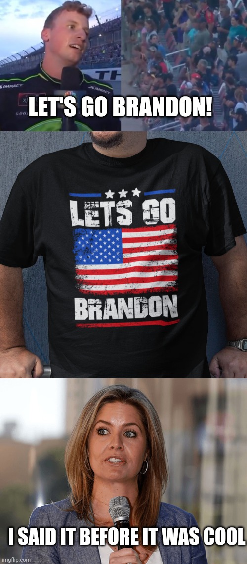 SHE STARTED IT ALL | LET'S GO BRANDON! I SAID IT BEFORE IT WAS COOL | image tagged in fake news,nbc news,let's go brandon,nascar,politics | made w/ Imgflip meme maker