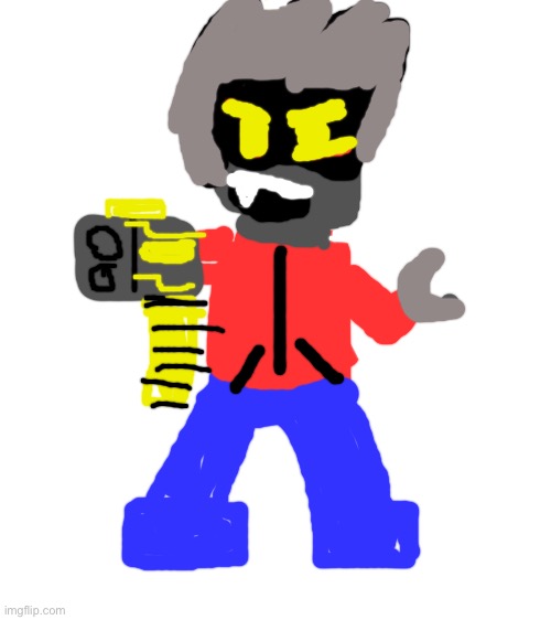 I drew myself as a murder drone | image tagged in blank white template | made w/ Imgflip meme maker