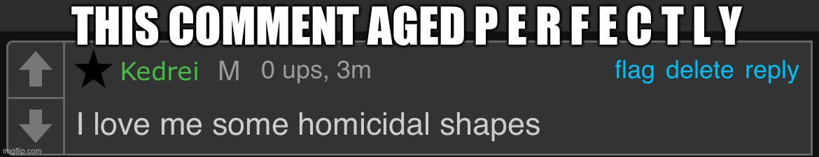 THIS COMMENT AGED P E R F E C T L Y | made w/ Imgflip meme maker