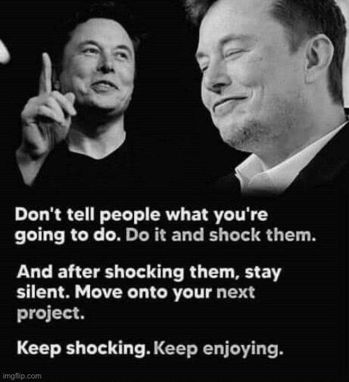 Elon Musk inspiration | image tagged in elon musk inspiration,inspirational,advice,good advice,repost,elon musk | made w/ Imgflip meme maker