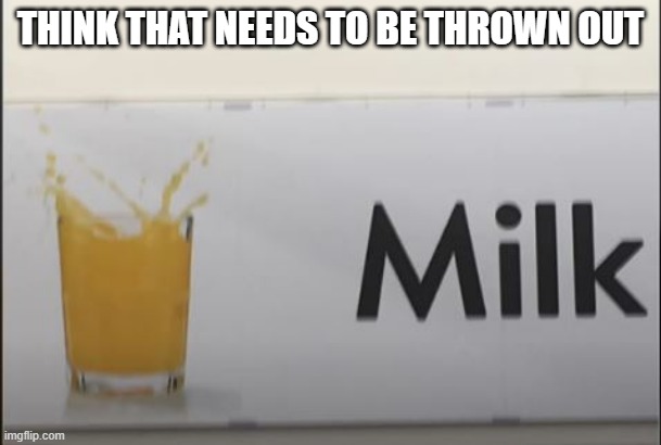 Expired | THINK THAT NEEDS TO BE THROWN OUT | image tagged in you had one job | made w/ Imgflip meme maker