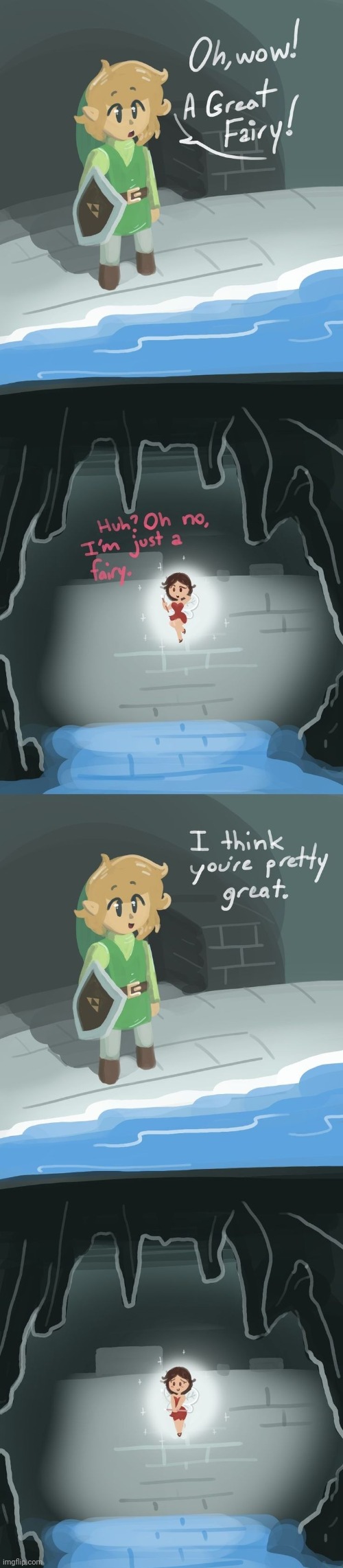 A GREAT FAIRY! | image tagged in the legend of zelda,the legend of zelda breath of the wild,fairy,comics/cartoons | made w/ Imgflip meme maker