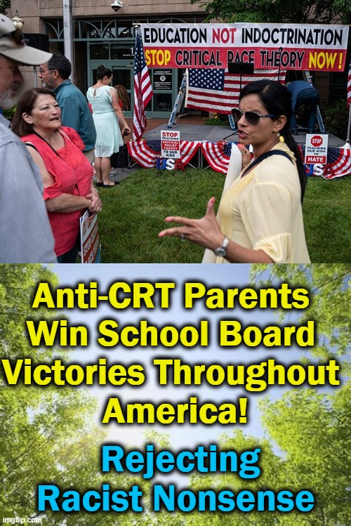Who Knows Better Than Parents to Determine the Curriculum in Schools? | Anti-CRT Parents 
Win School Board 
Victories Throughout 
America! Rejecting Racist Nonsense | image tagged in politics,conservative logic,parents,protect their children | made w/ Imgflip meme maker