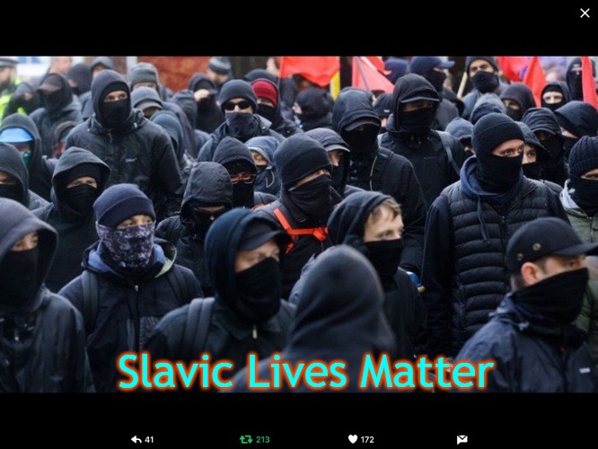 Antifa | Slavic Lives Matter | image tagged in antifa,slavic lives matter | made w/ Imgflip meme maker