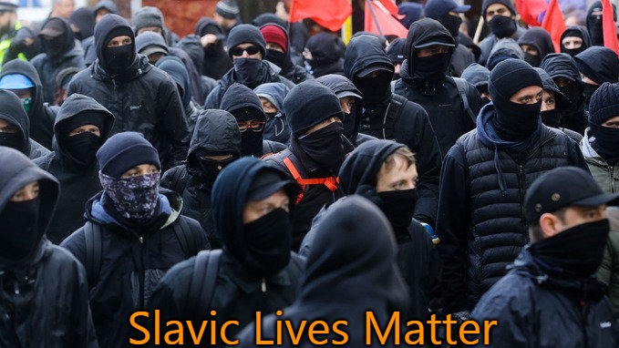 Antifa declared terrorist group | Slavic Lives Matter | image tagged in antifa declared terrorist group,slavic lives matter | made w/ Imgflip meme maker