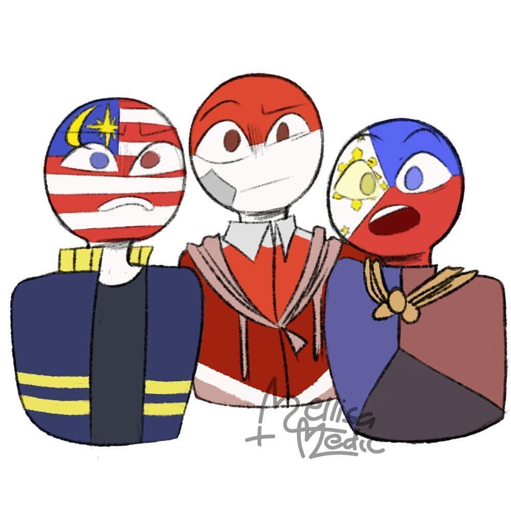 High Quality Philippines Malaysia Indonesia countryhumans Blank Meme Template