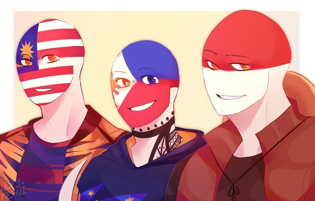 Philippines Malaysia Indonesia countryhumans Blank Meme Template