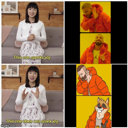 no. | image tagged in marie kondo spark joy | made w/ Imgflip meme maker