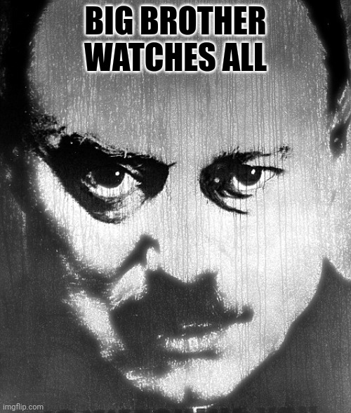 the big brother | BIG BROTHER WATCHES ALL | image tagged in the big brother | made w/ Imgflip meme maker