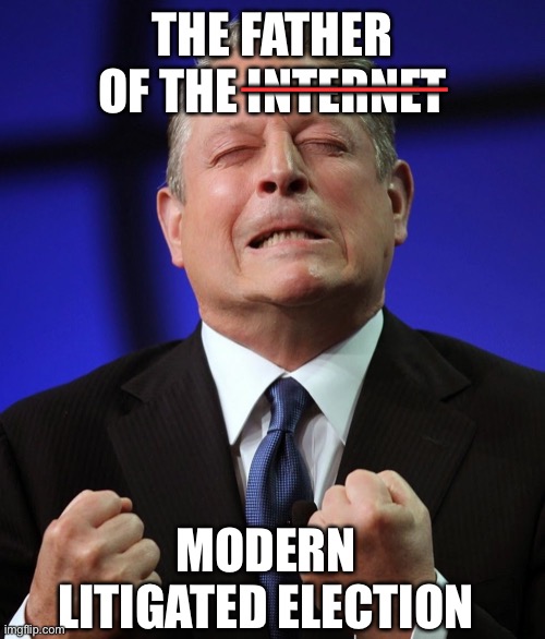 Al gore | THE FATHER OF THE INTERNET MODERN LITIGATED ELECTION ——————— | image tagged in al gore | made w/ Imgflip meme maker