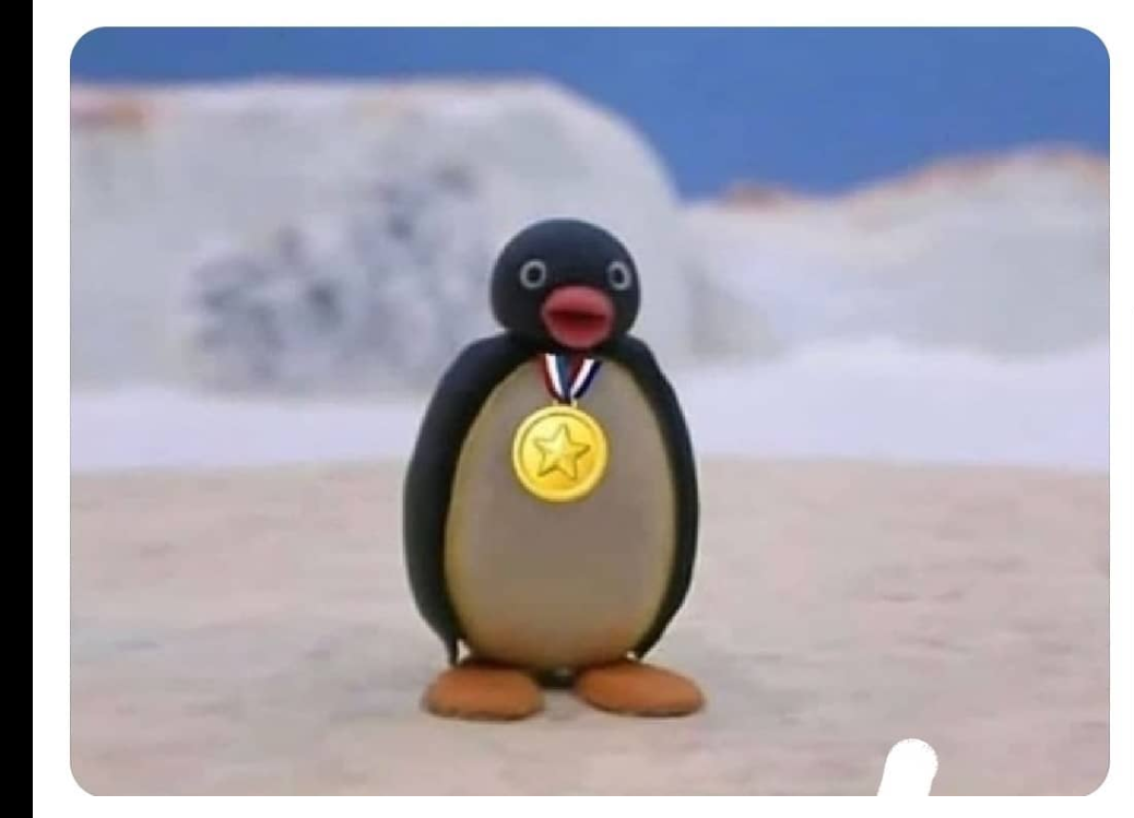 High Quality Pingu medal Blank Meme Template