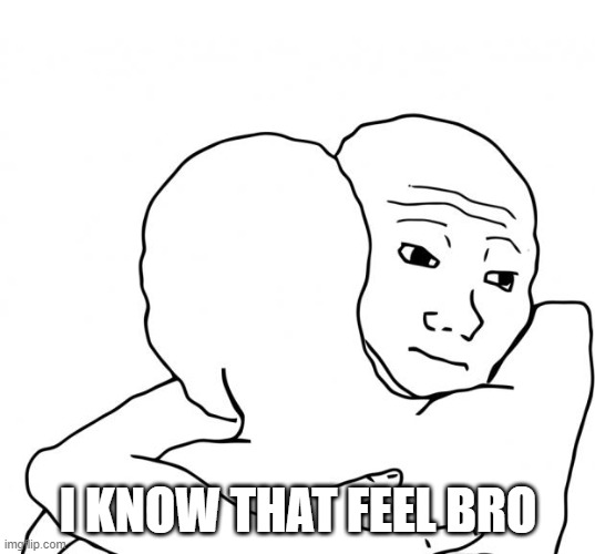 I Know That Feel Bro Meme | I KNOW THAT FEEL BRO | image tagged in memes,i know that feel bro | made w/ Imgflip meme maker