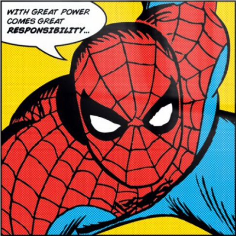 Spiderman Great Power Great Responsibility Blank Meme Template