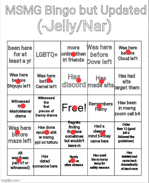 don't ban me | image tagged in msmg bingo | made w/ Imgflip meme maker