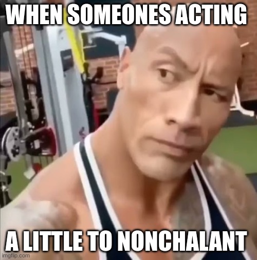 sussy! | WHEN SOMEONES ACTING; A LITTLE TO NONCHALANT | image tagged in funny | made w/ Imgflip meme maker