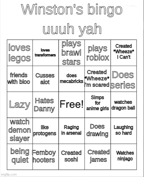 Random Roblox Bingo Card