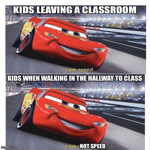 Fast/slow walkers | image tagged in slow,fast,school,leaving class | made w/ Imgflip meme maker