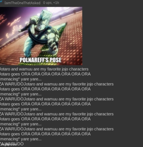 jojo reference | made w/ Imgflip meme maker