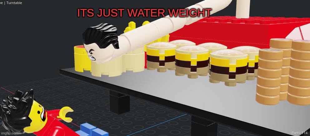 Nickcado has gone too far | ITS JUST WATER WEIGHT | made w/ Imgflip meme maker
