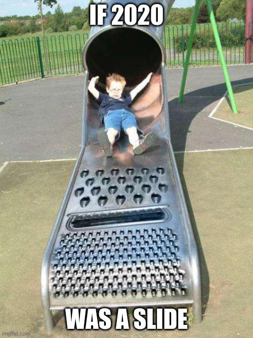 so true |  IF 2020; WAS A SLIDE | image tagged in cheese grater slide | made w/ Imgflip meme maker