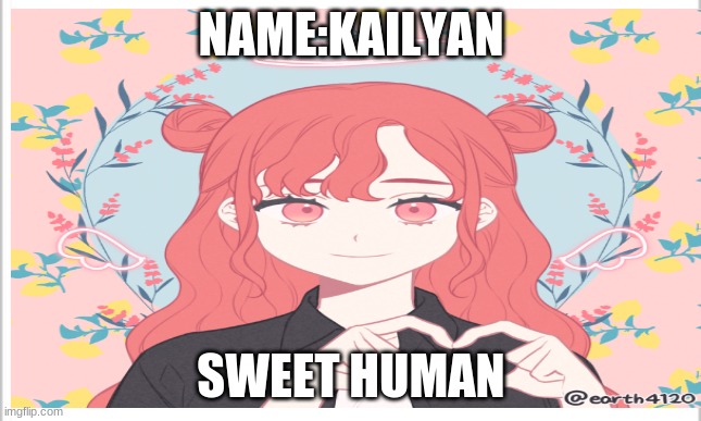 NAME:KAILYAN SWEET HUMAN | made w/ Imgflip meme maker