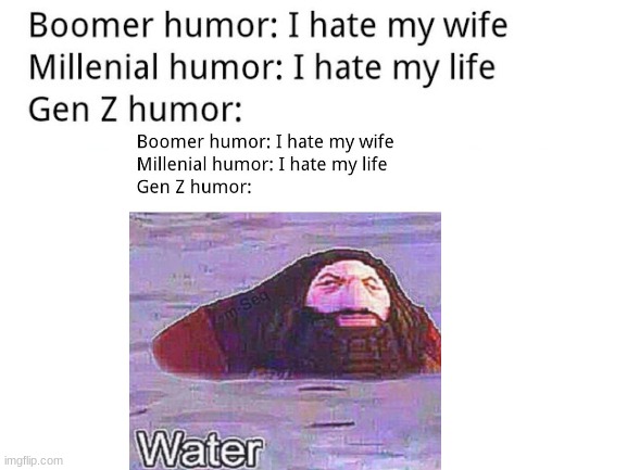 water | image tagged in blank white template | made w/ Imgflip meme maker