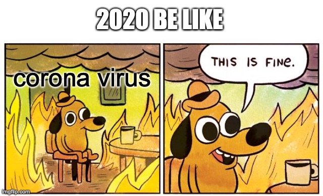 This Is Fine Meme | 2020 BE LIKE; corona virus | image tagged in memes,this is fine | made w/ Imgflip meme maker