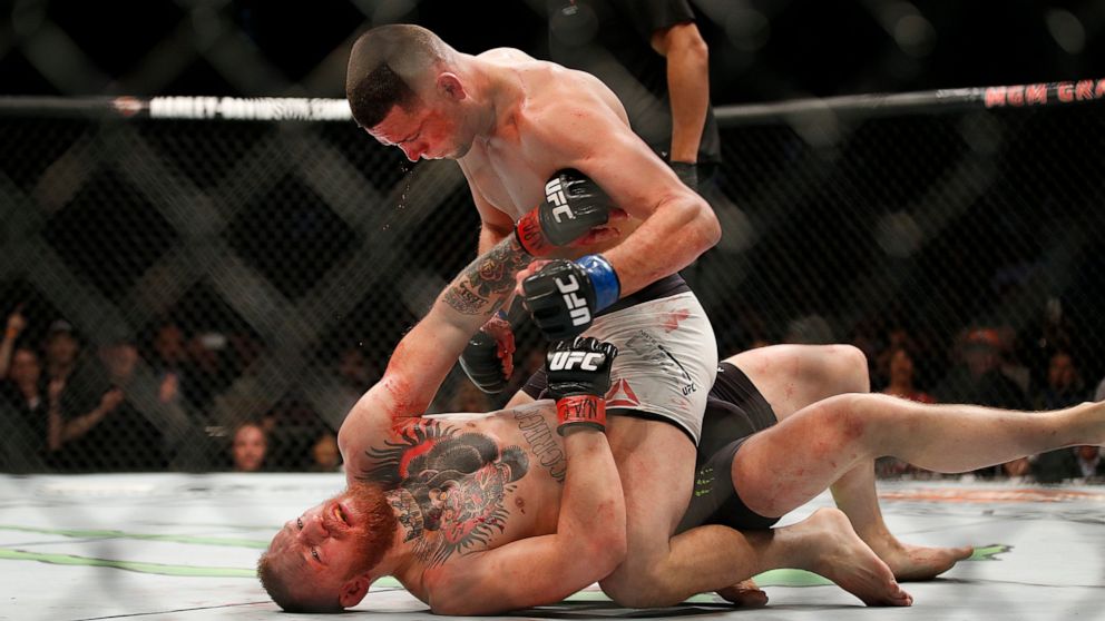 nate diaz beating mcgregor Blank Meme Template