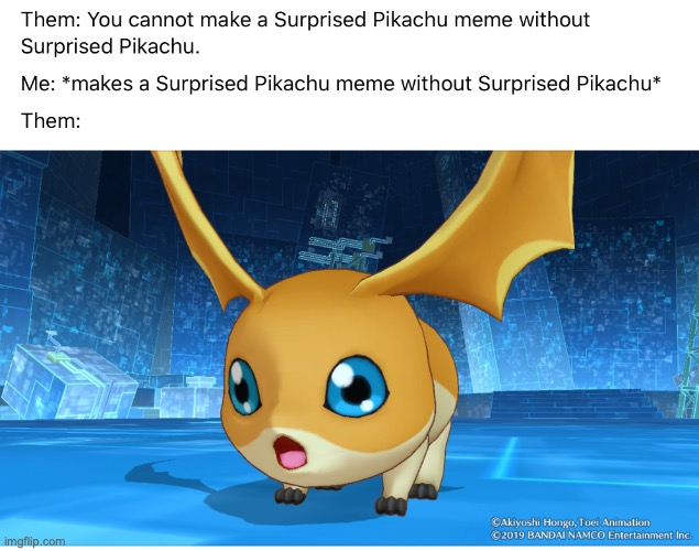 image tagged in digimon,nintendo switch,surprised pikachu | made w/ Imgflip meme maker