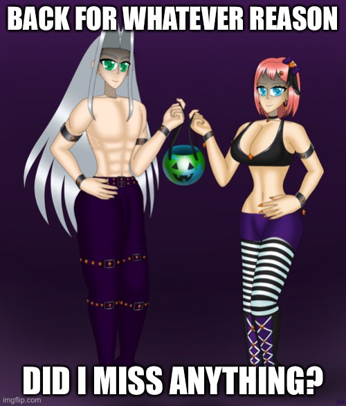 Sayori and Sephiroth | BACK FOR WHATEVER REASON; DID I MISS ANYTHING? | image tagged in sayori and sephiroth | made w/ Imgflip meme maker