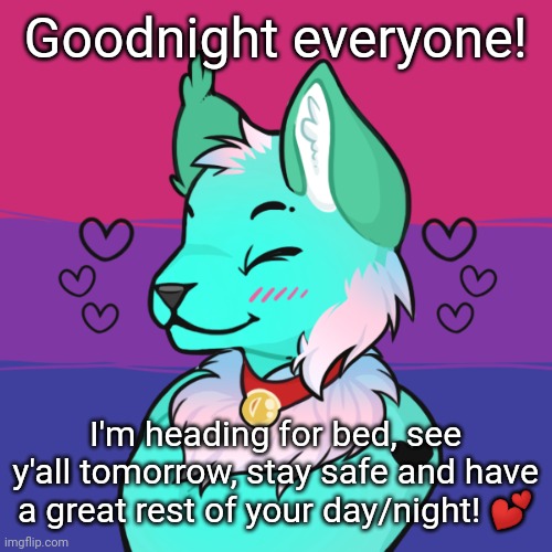RetroFurry Picrew 3 | Goodnight everyone! I'm heading for bed, see y'all tomorrow, stay safe and have a great rest of your day/night! 💕 | image tagged in furry,fursona,oc,picrew | made w/ Imgflip meme maker