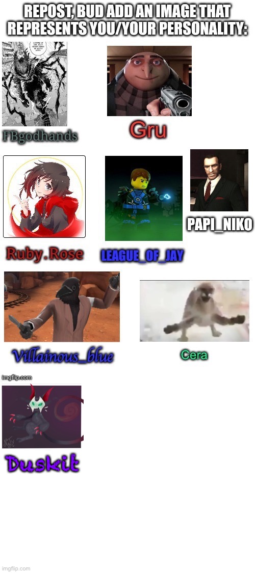 Duskit | image tagged in blank white template | made w/ Imgflip meme maker