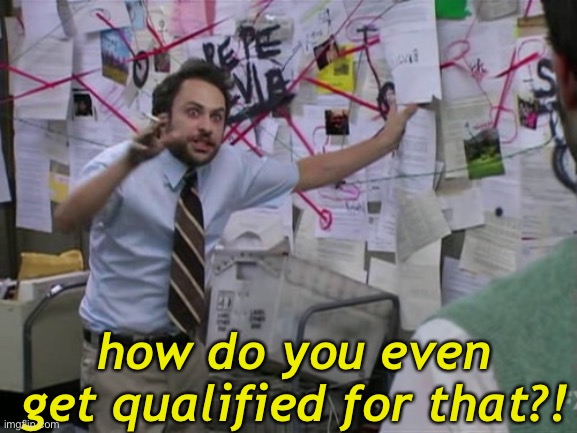 Charlie Day | how do you even get qualified for that?! | image tagged in charlie day | made w/ Imgflip meme maker