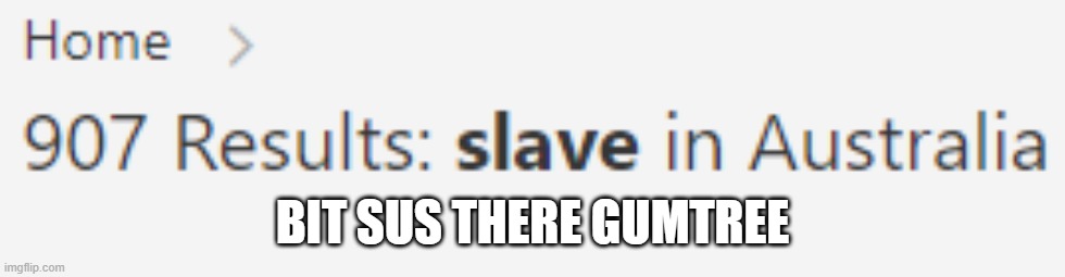 gumtree sus | BIT SUS THERE GUMTREE | image tagged in sus | made w/ Imgflip meme maker